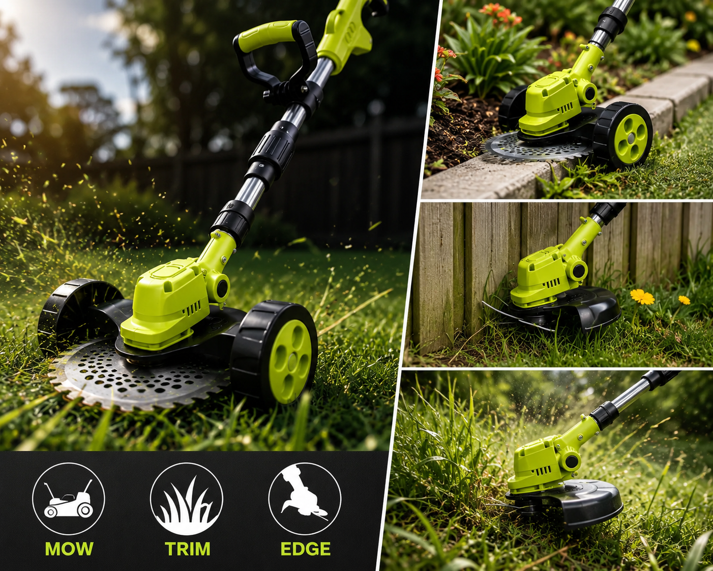 SEESE 3-in-1 Cordless Lawn Mower